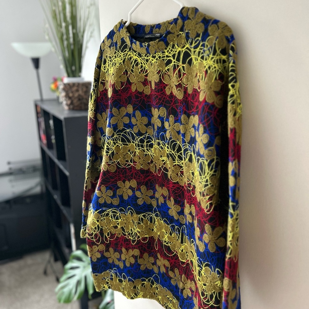 Zara Multicolor Long Sleeve Dress
